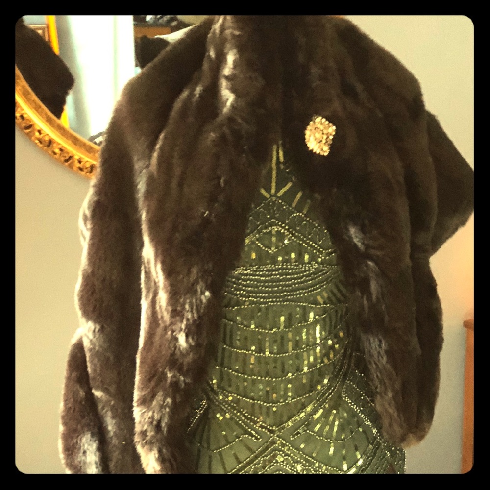 1920s vintage sequin dress green large